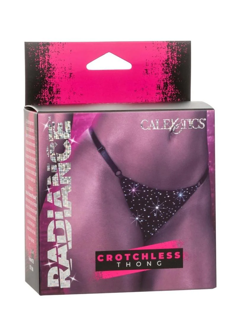 Radiance Crotchless Thong - Black - Image 5