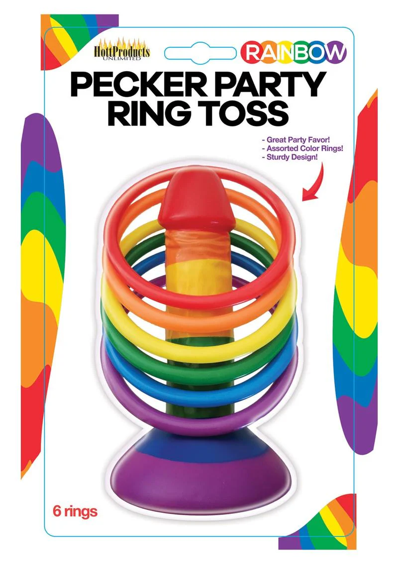 Rainbow Pecker Party Ring Toss Hilarious Adult Party Game - Image 2