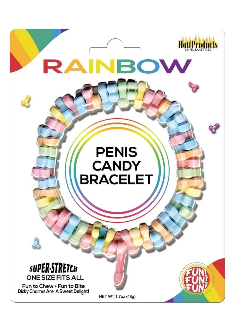 Rainbow Penis Candy Bracelet Multi Flavored - Image 2