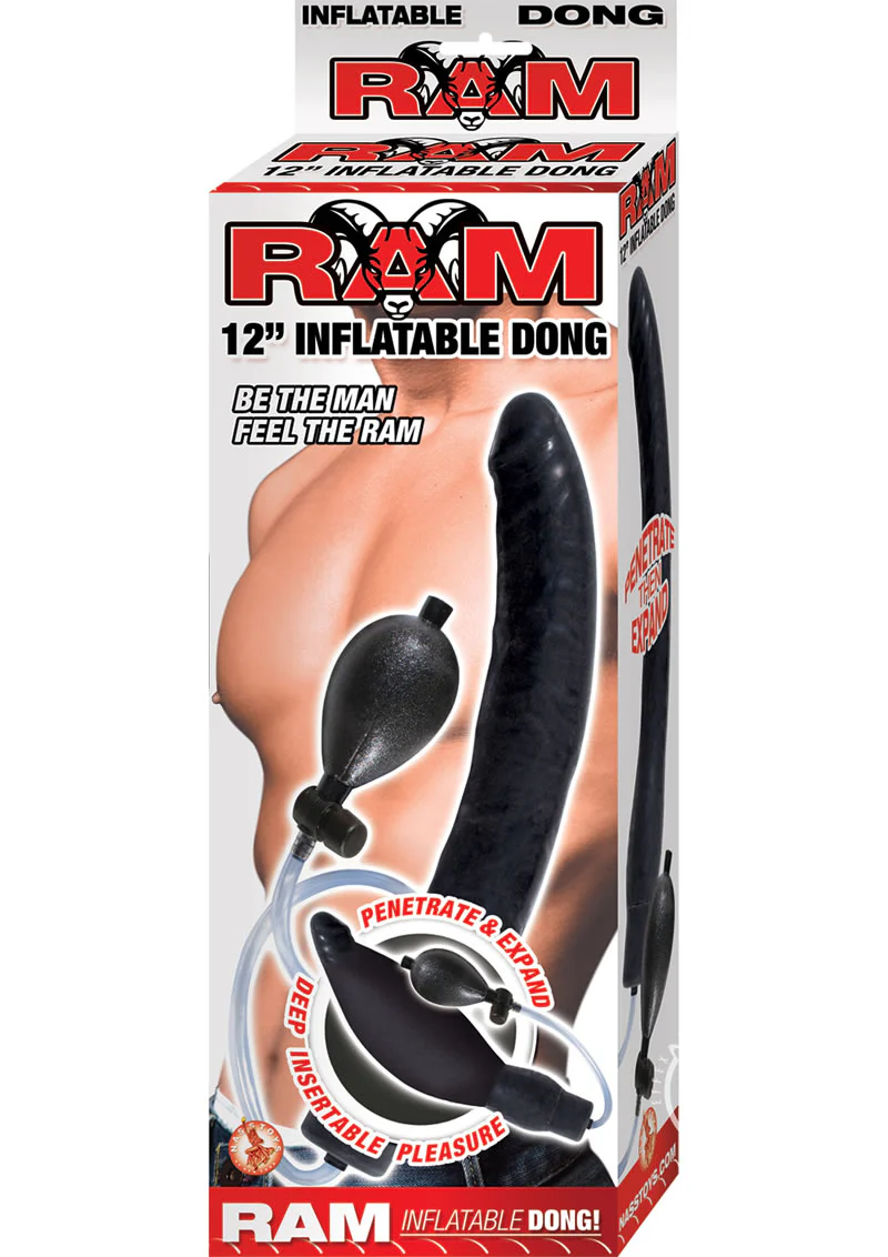 RAM 12-Inch Inflatable Dong Expandable Latex Dildo Deep Penetration - Image 3
