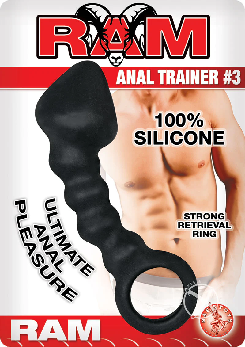 RAM Anal Trainer #3 Silicone Anal Probe with Strong Retrieval Ring - Image 2