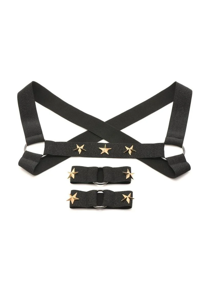 Rave Harness Elastic Chest Harness With Arm Bands
