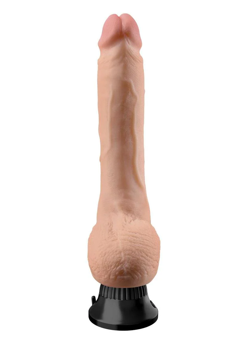Real Feel Deluxe No. 7 Wallbanger Vibrating Dildo with Balls - Image 4