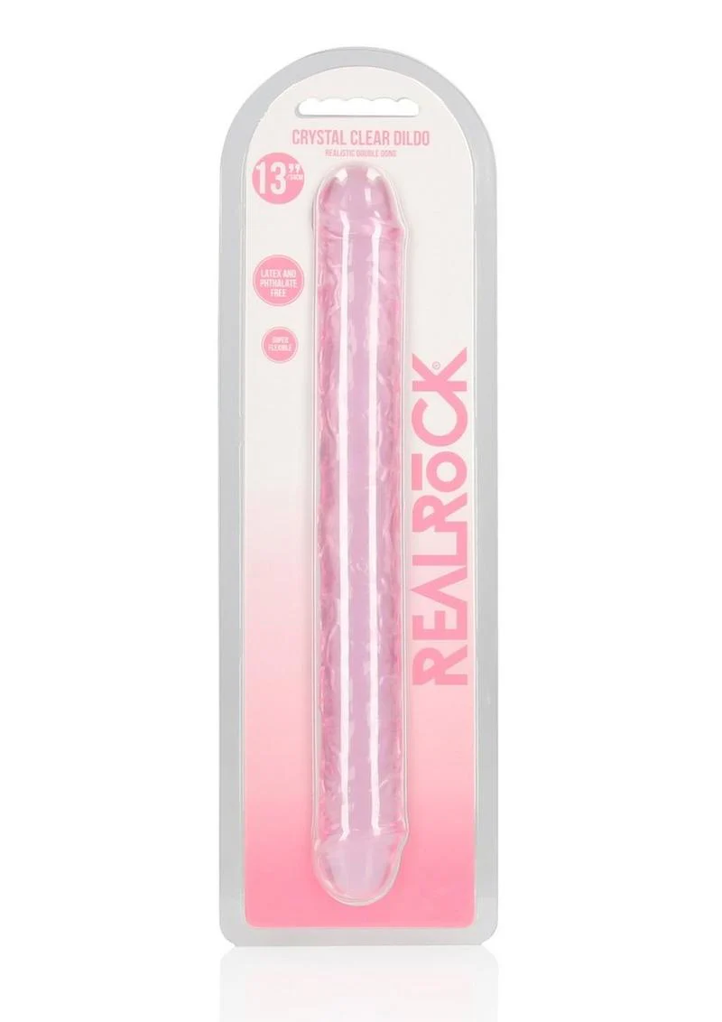 Real Rock Crystal Clear Double Dong in Pink - Image 4