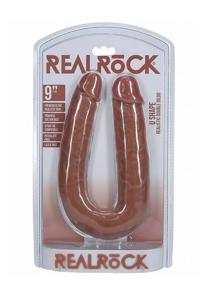 Real Rock U-Shaped Realistic Skin Double Dildo - Image 20