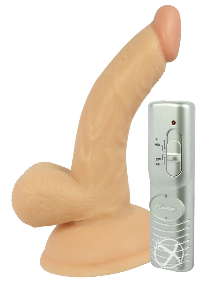 Real Skin All American Mini Whoppers Vibrating Dong with Balls
