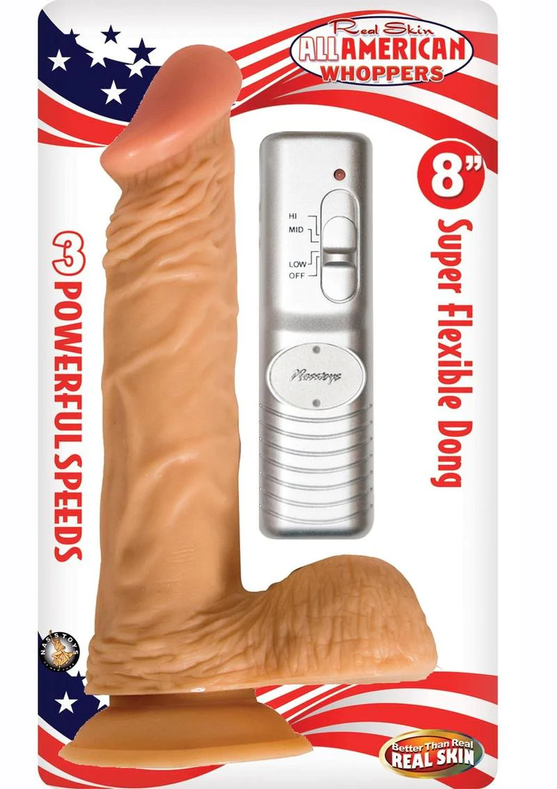 Real Skin All American Whoppers Vibrating Dildo with Balls - Image 7