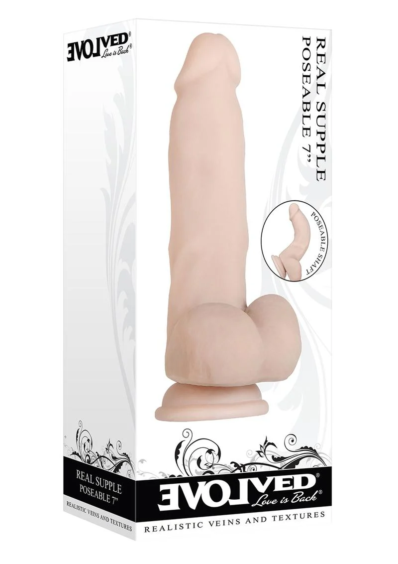 Real Supple Poseable Dildo with Balls - Image 7