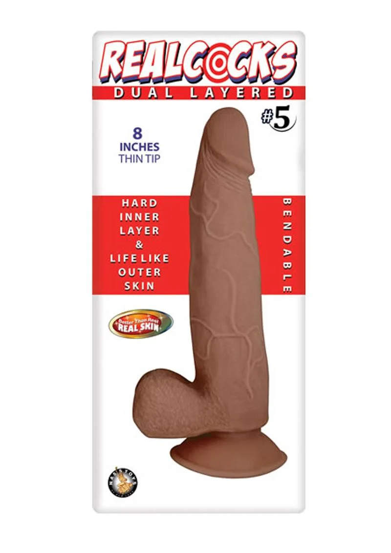 Realcocks Dual Layered #5 Bendable Dildo Thin Tip - Image 4