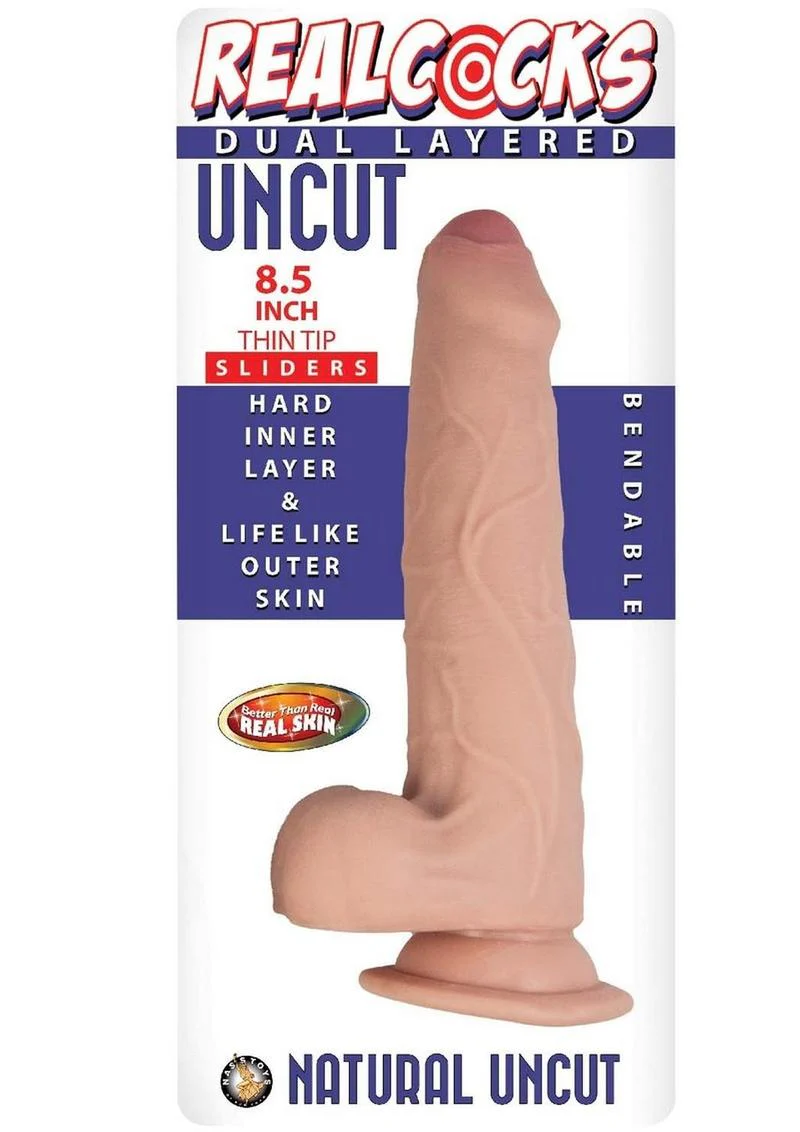 RealCocks Dual Layered Uncut Slider Dildo 8.5 Inch Lifelike Feel - Image 6
