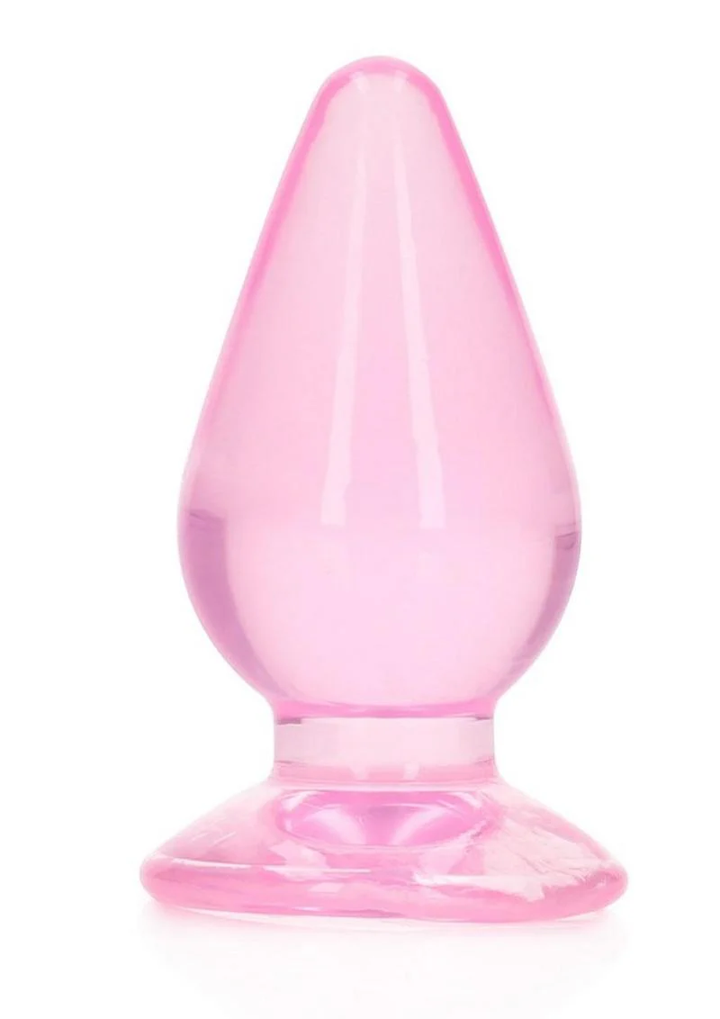 RealRock Crystal Clear Anal Plug with Suction Cup - Image 4