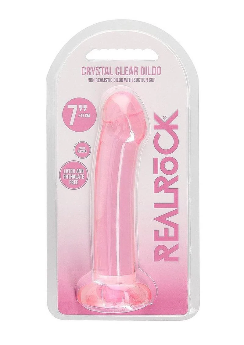 RealRock Crystal Clear Non Realistic Dildo - Image 18