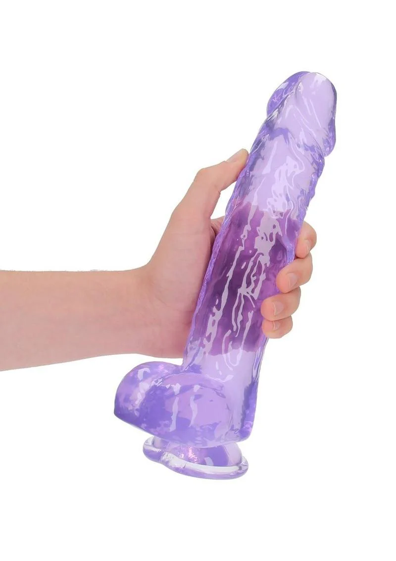 RealRock Crystal Clear Realistic Dildo with Balls - Image 3