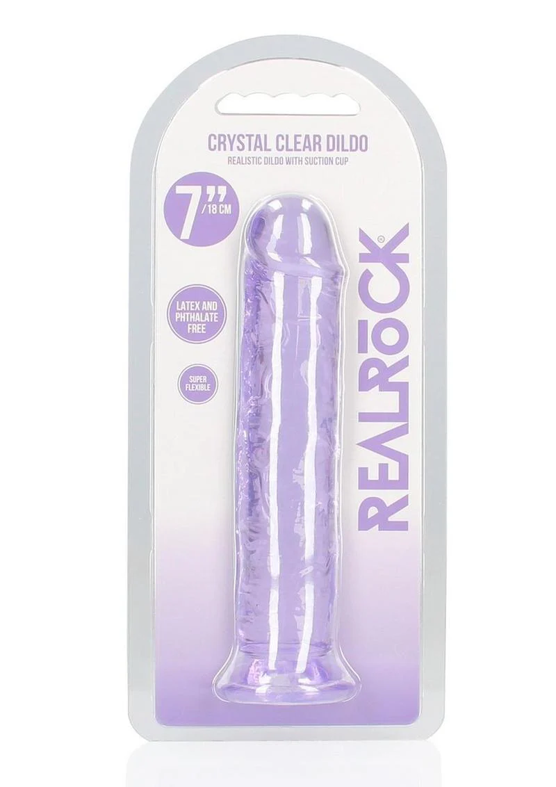 RealRock Crystal Clear Straight Dildo - Image 22