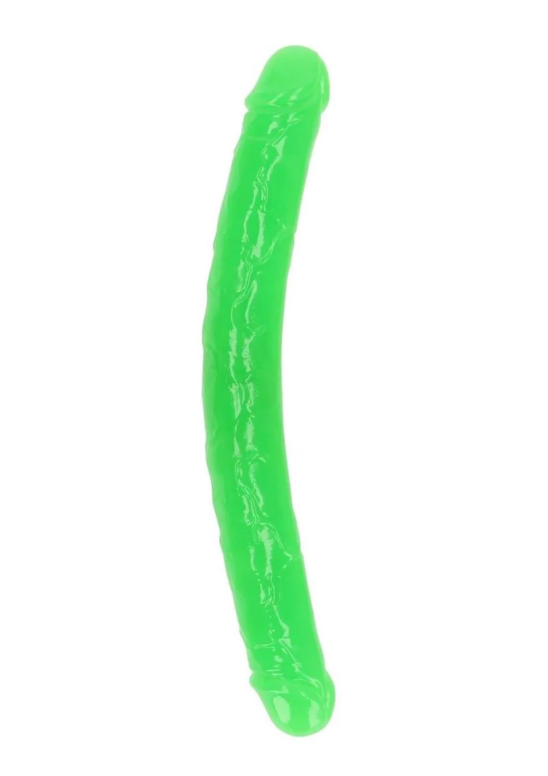 RealRock Glow in the Dark Double Dildo 15 Inch Dual-Ended Design