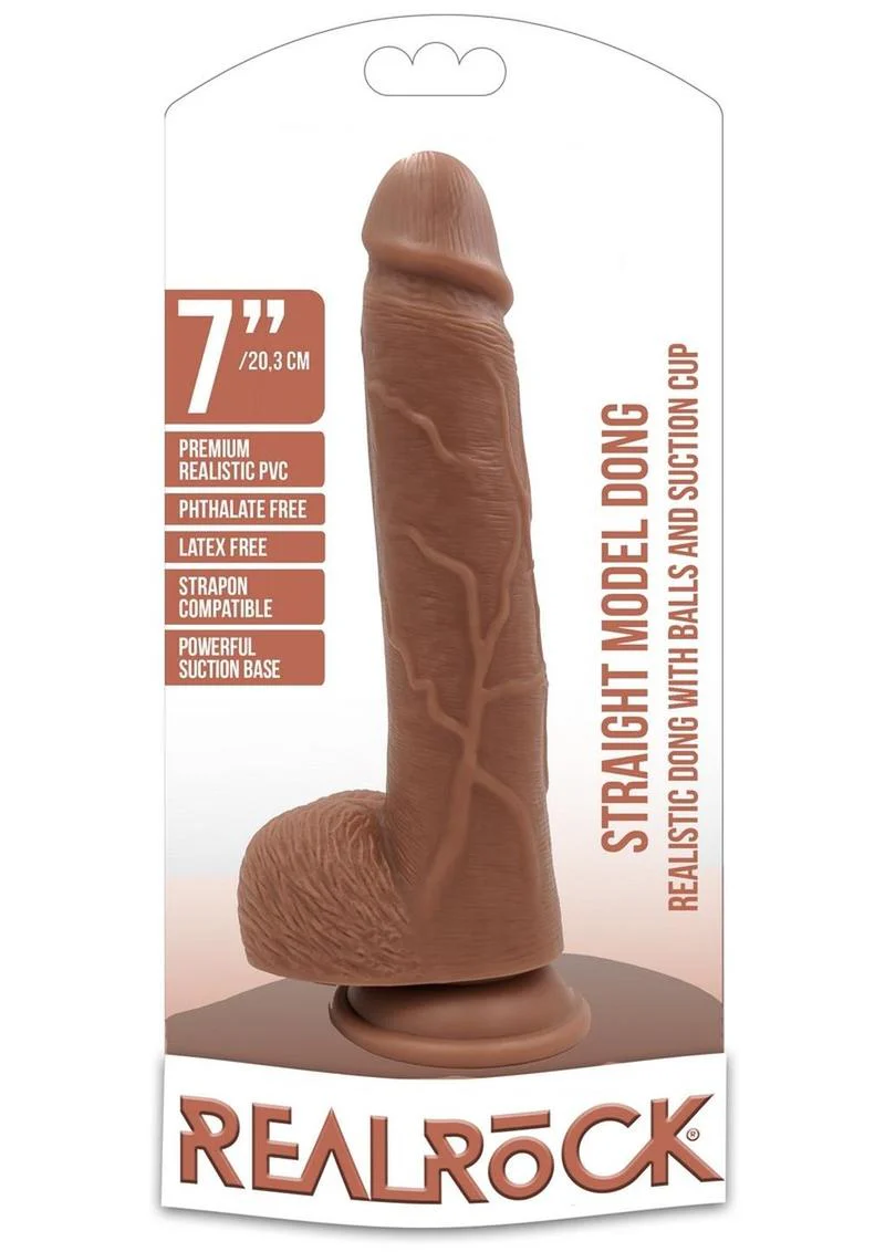 RealRock Straight Realistic Dildo with Balls And Suction Base - Image 34