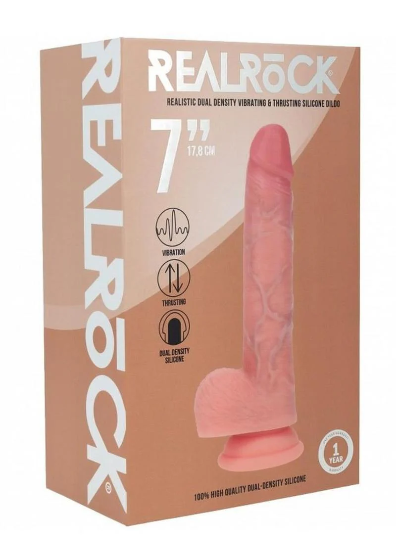 RealRock Vibrating And Thrusting Silicone Dildo - Image 17