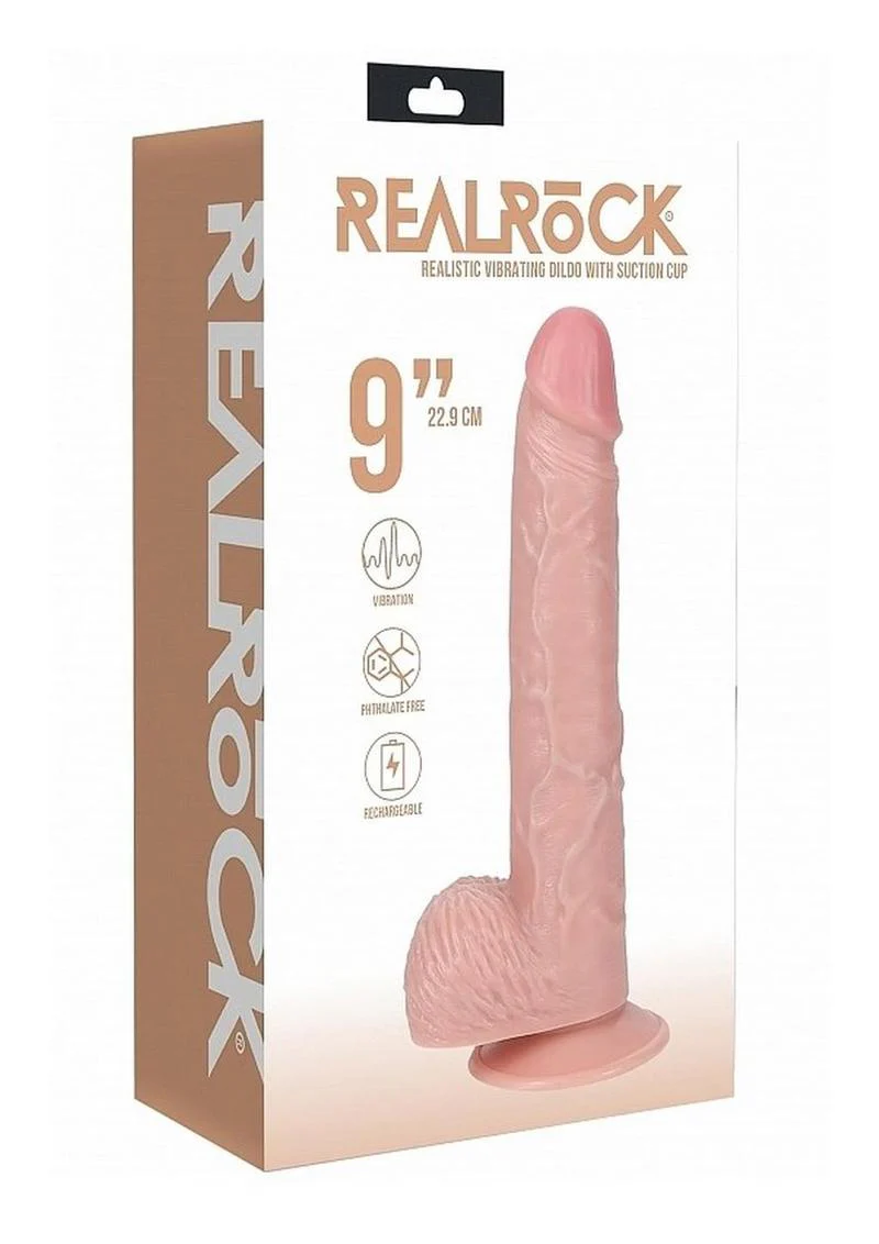 Realrock Vibrating Dildo with Balls Regular Straight - Image 13