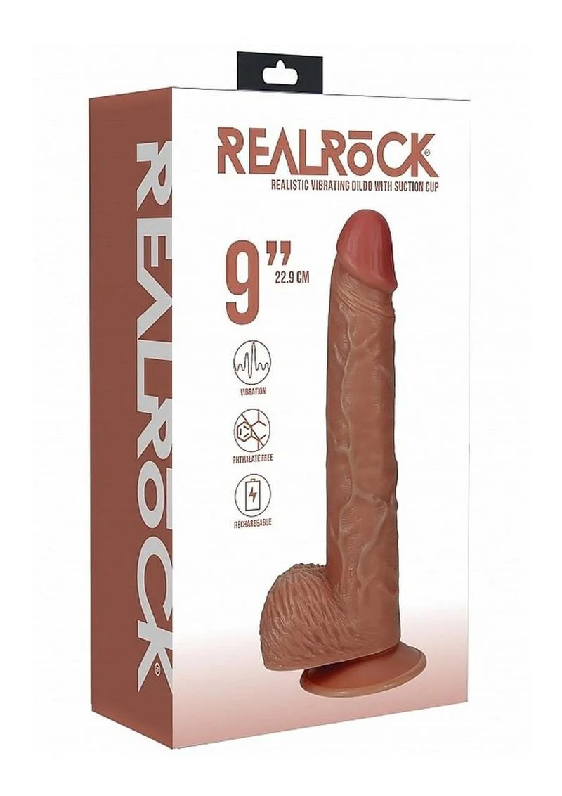 Realrock Vibrating Dildo with Balls Regular Straight - Image 14