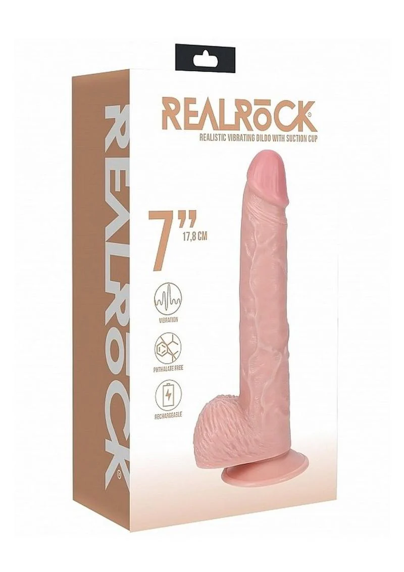 Realrock Vibrating Dildo with Balls Regular Straight - Image 15