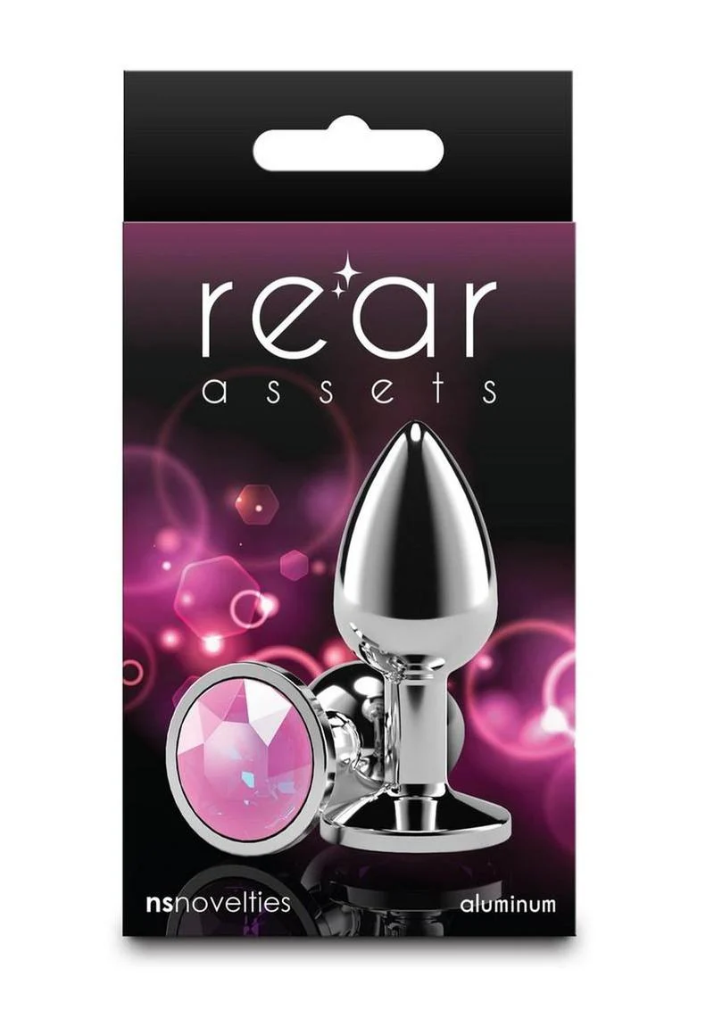 Rear Assets Aluminum Anal Plug with Pink Gem - Image 6
