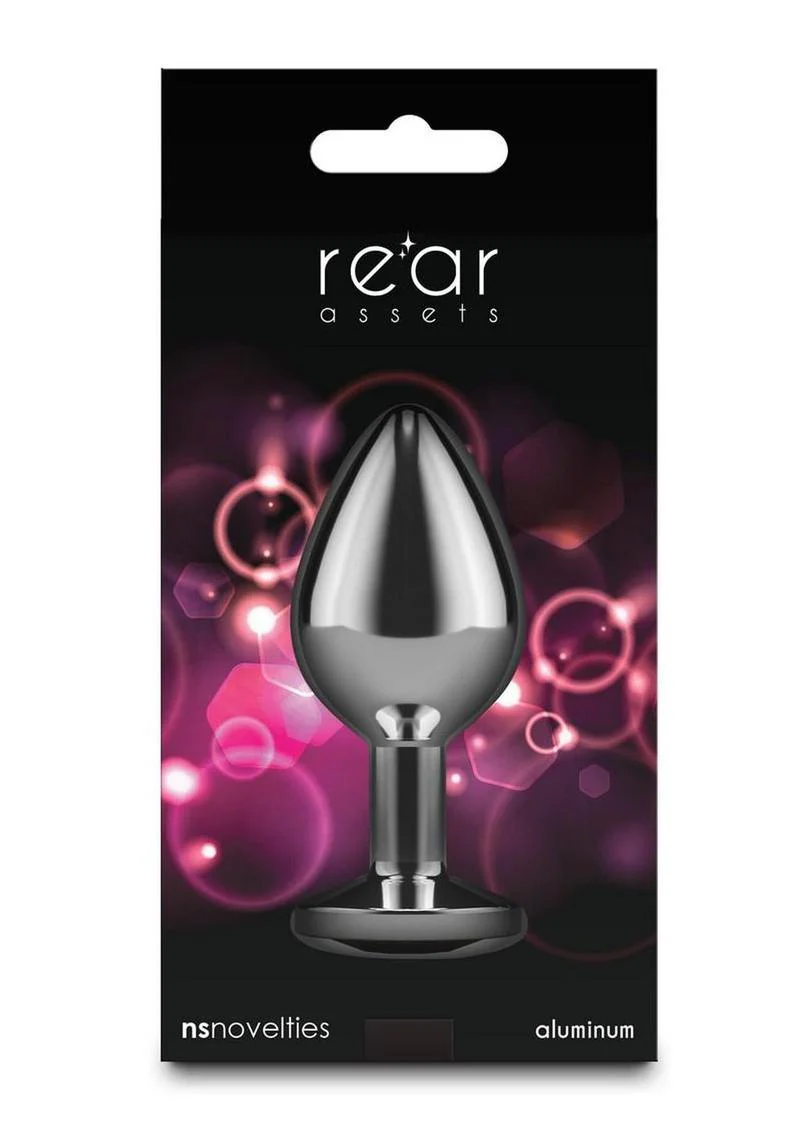 Rear Assets Aluminum Anal Plug with Pink Gem - Image 7