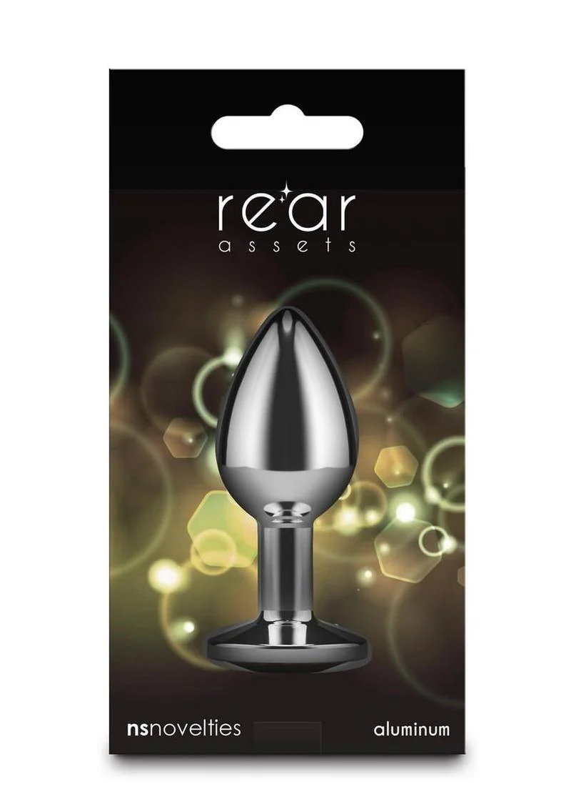 Rear Assets Aluminum Anal Plug with Yellow Gem - Image 3