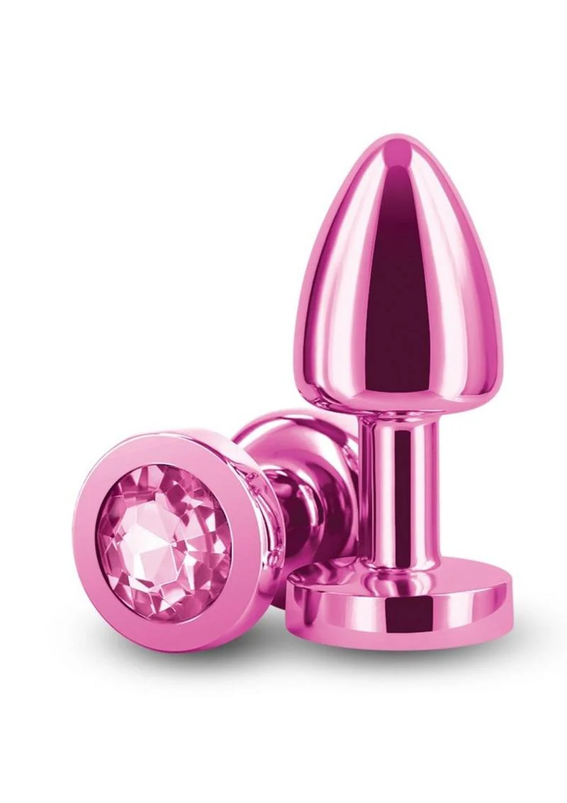 Rear Assets Petite Aluminum Anal Plug with Gem - Image 5