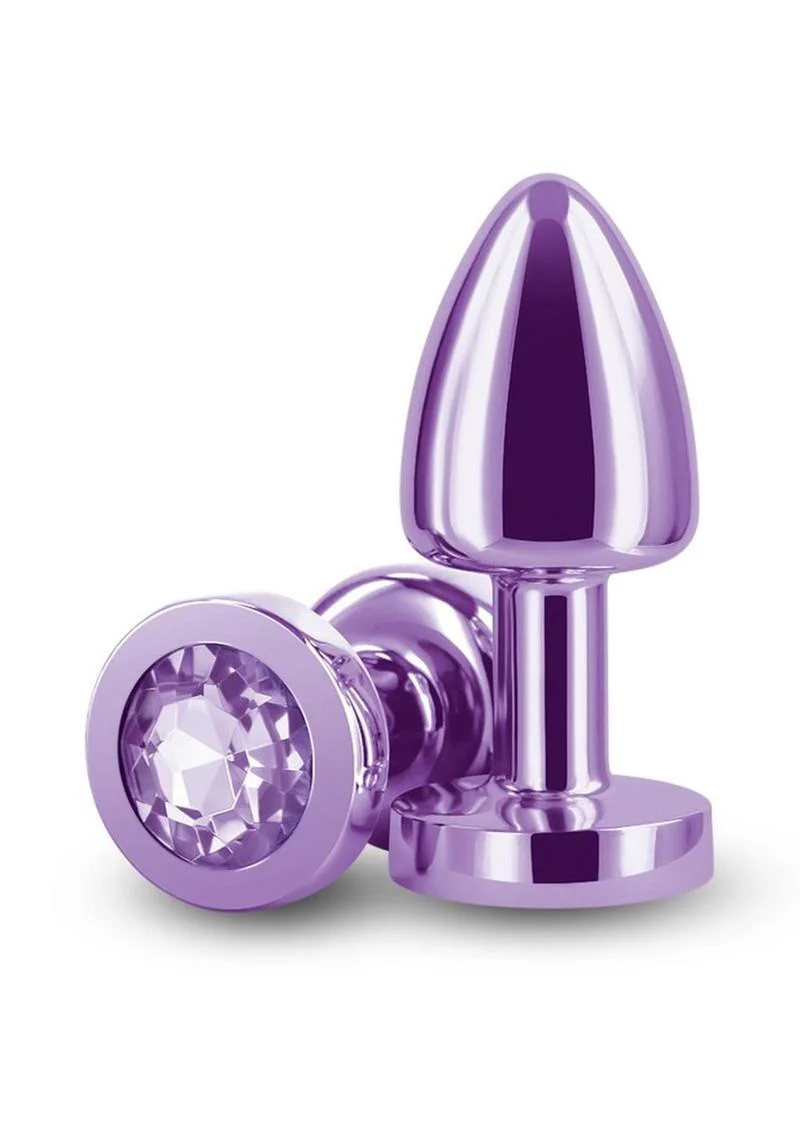 Rear Assets Petite Aluminum Anal Plug with Gem - Image 7