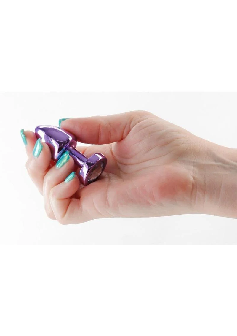 Rear Assets Petite Aluminum Anal Plug with Gem - Image 8