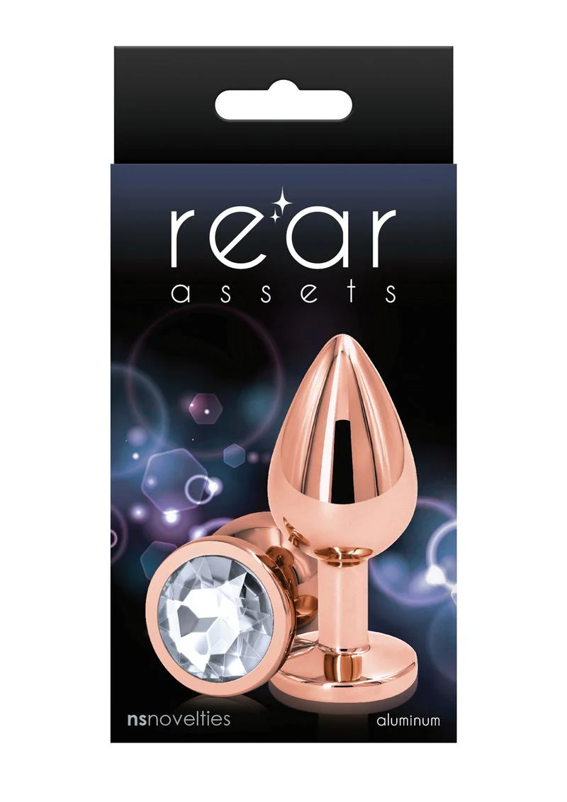 Rear Assets Rose Comfortable Gold Aluminum Anal Plug - Image 7