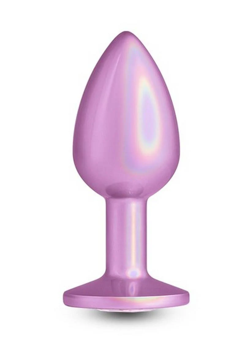 Rear Assets Small Iridescent Pink Aluminum Anal Plug