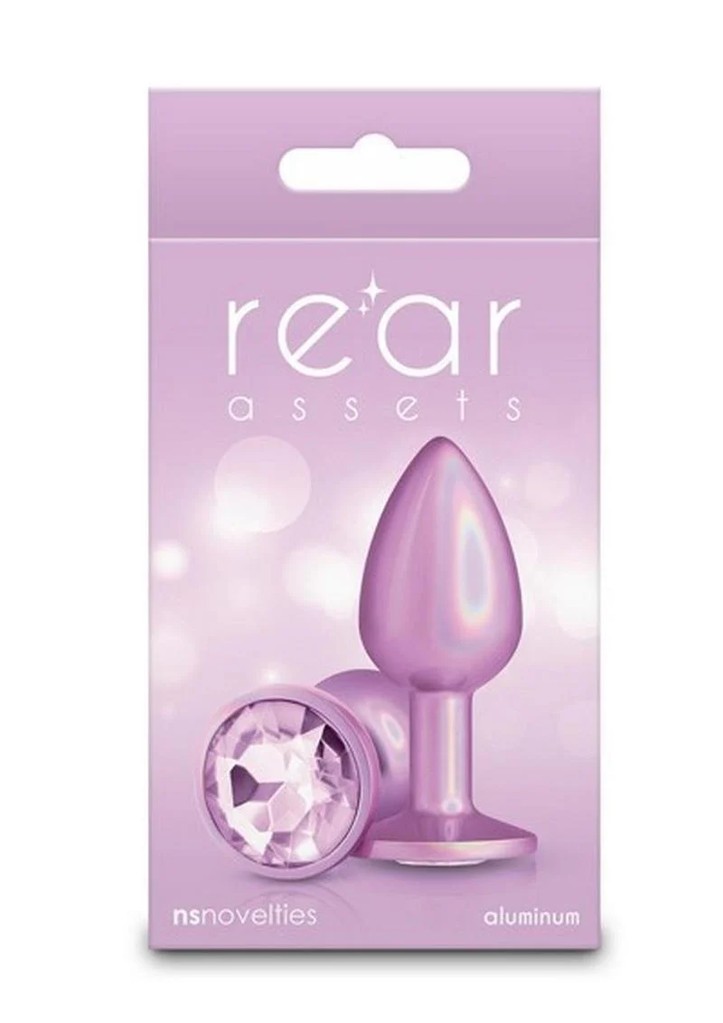 Rear Assets Small Iridescent Pink Aluminum Anal Plug - Image 3