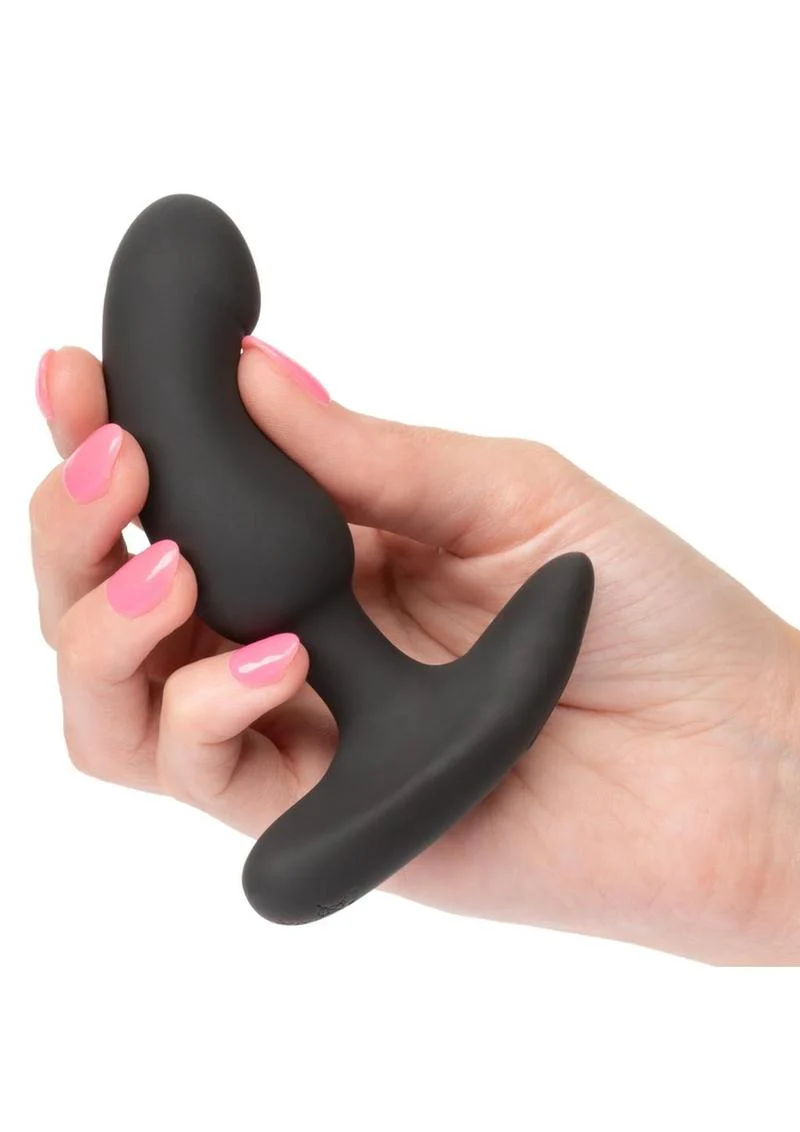 Rechargeable Curved Probe Silicone Anal Plug - Image 3