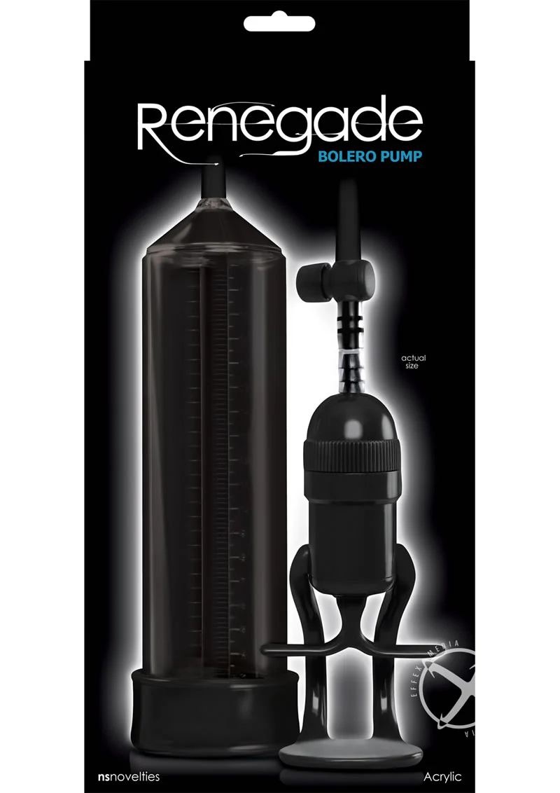 Renegade Bolero Pump Classic Manual Penis Pump in Black - Image 4