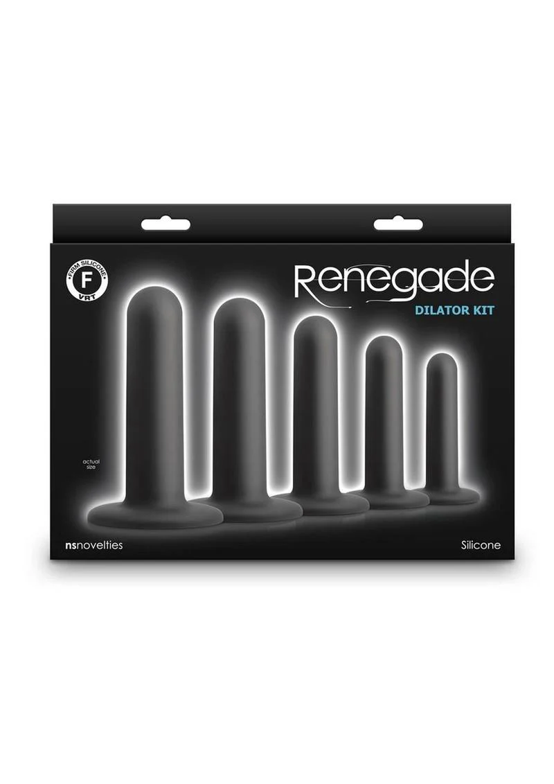 Renegade Dilator Kit  5 Piece Silicone Anal Plugs with Suction Cups - Image 3