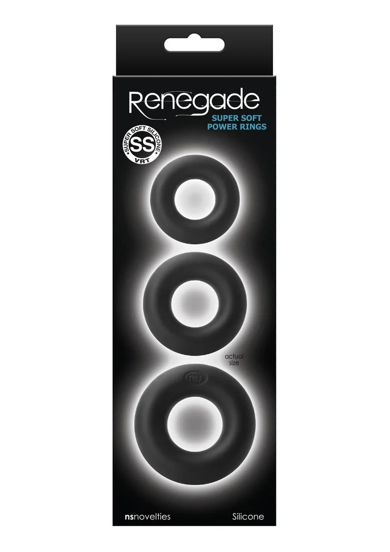 Renegade Super Soft Power Rings Pack Silicone Cock Ring Set - Image 2