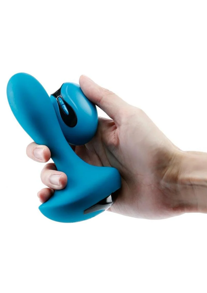 Renegade Thor Rechargeable Prostate Massager Teal Silicone with Remote - Image 2