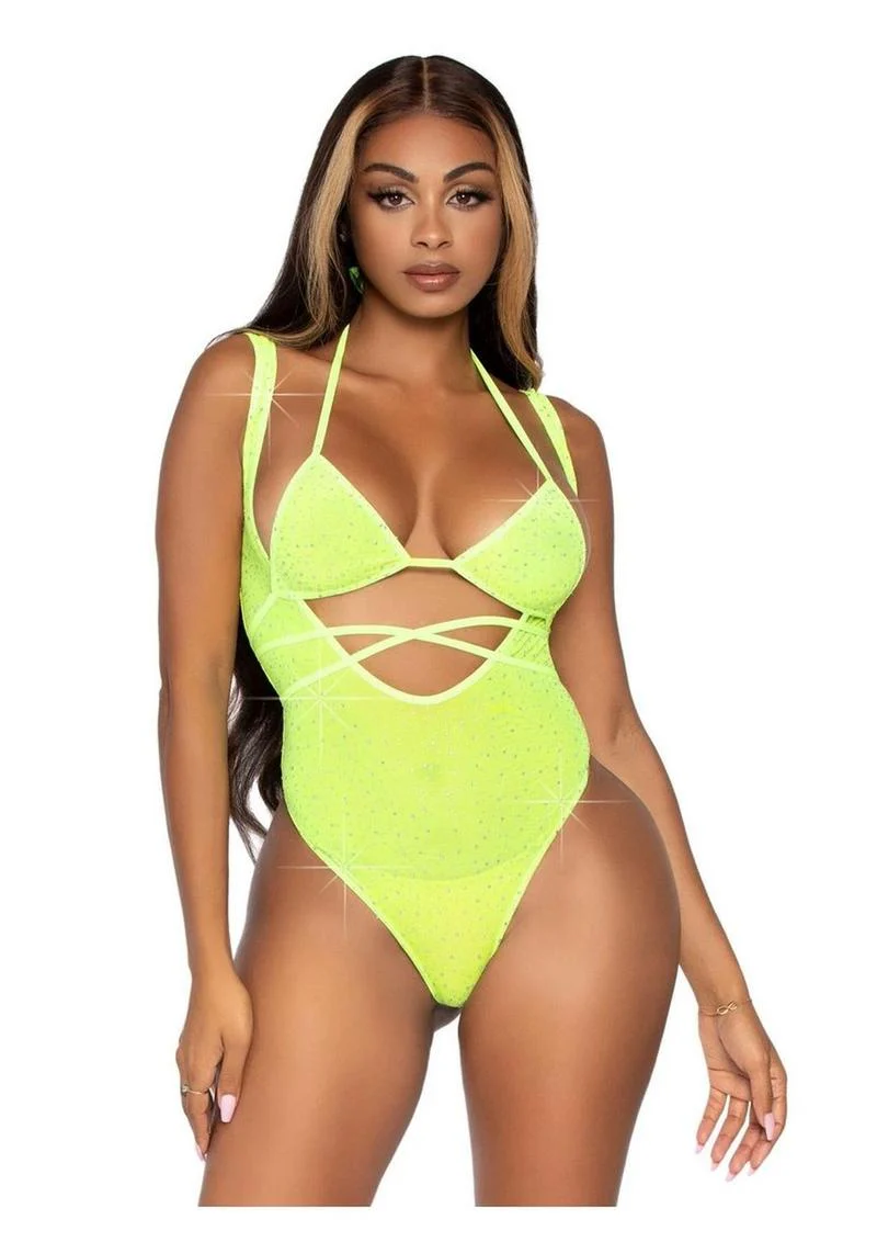 Rhinestone Mesh Wrap-Around Bikini Top - Image 9