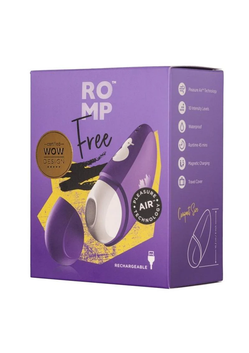 ROMP Free Rechargeable Clitoral Air Stimulator 10 Intensity Levels - Image 4