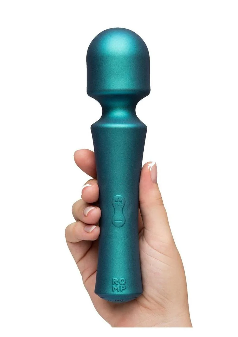 ROMP Presto Rechargeable Silicone Wand Massager Teal - Image 2