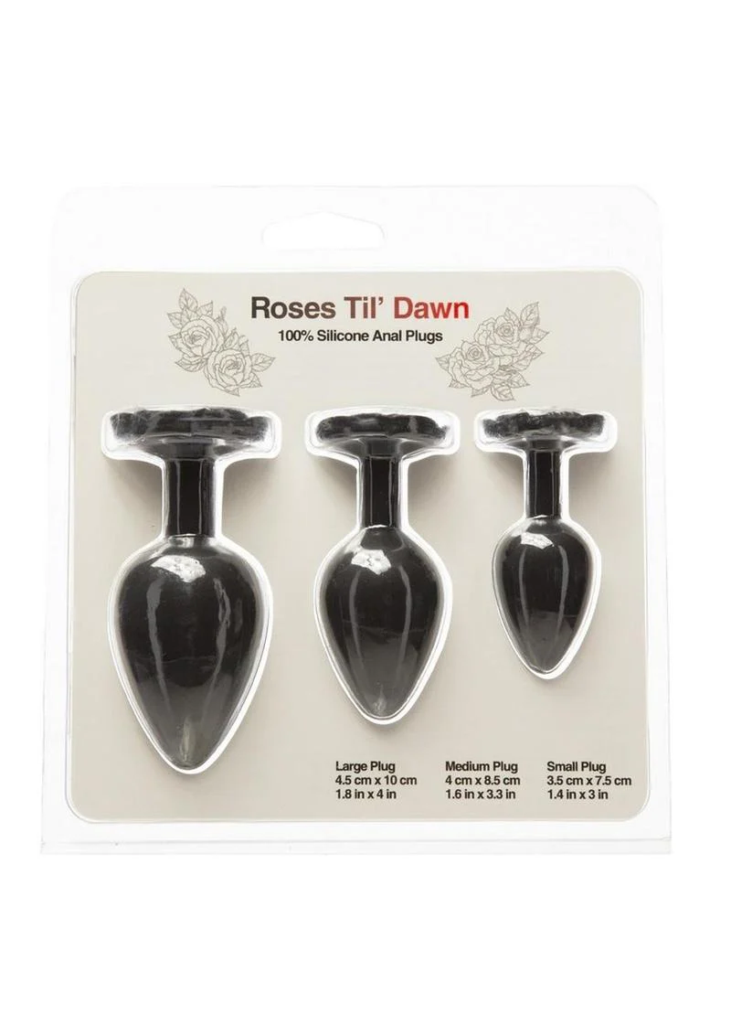Roses Til’ Dawn 3-Piece Silicone Butt Plug Set - Image 4