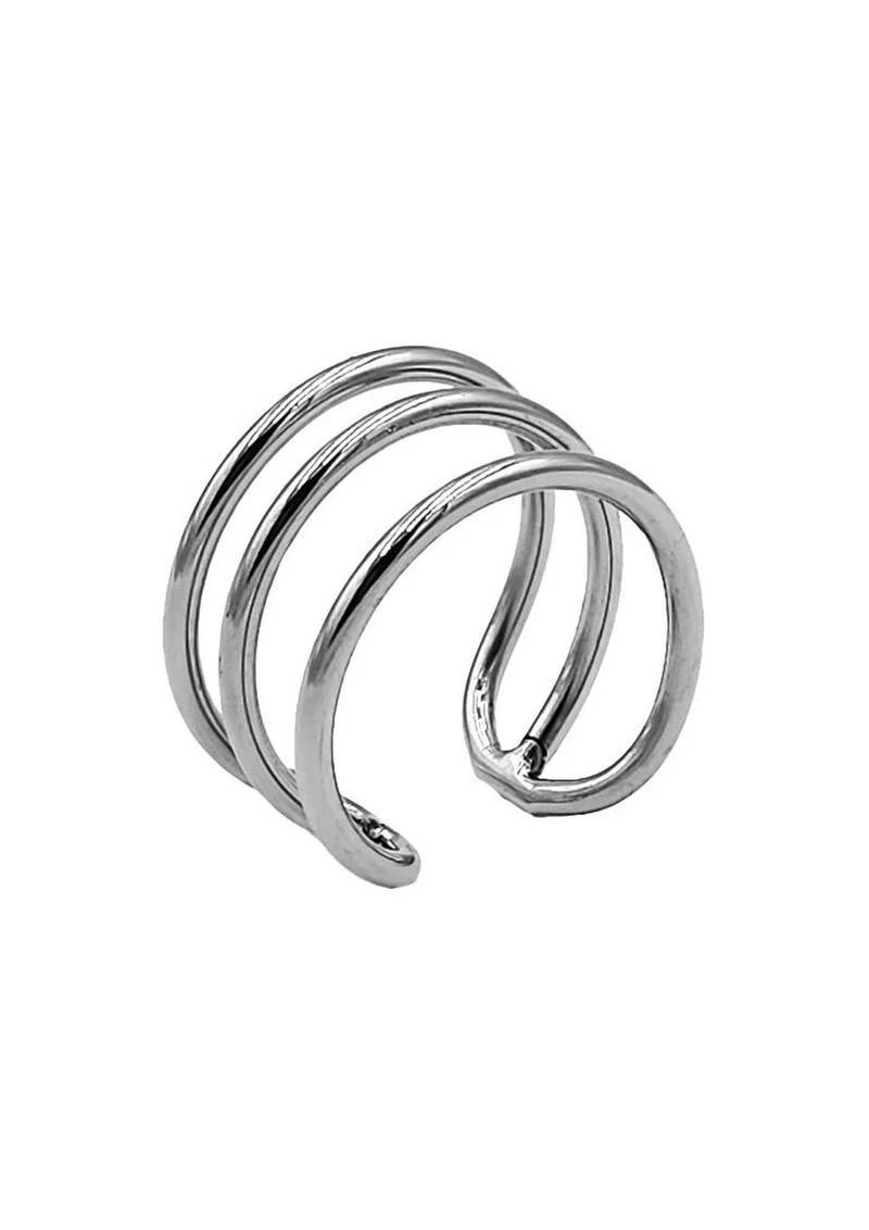 Rouge Stainless Steel Triple Wire Glans Ring Premium Silver Design