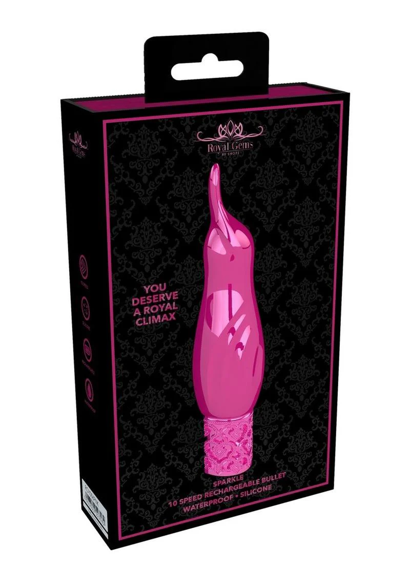Royal Gems Sparkle Silicone Rechargeable Bullet Vibrator - Image 4