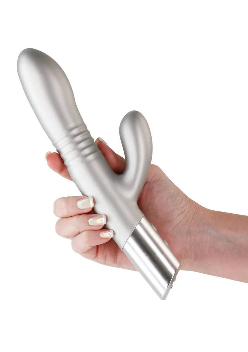 Royals Grace Rechargeable Rabbit Vibrator – Gray - Image 2