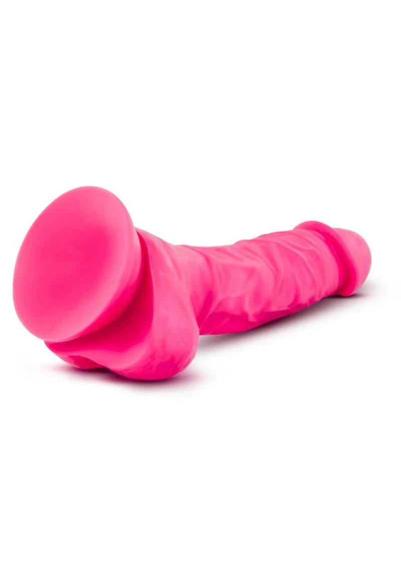Ruse Hypnotize Silicone Dildo with Balls 7.5 Inch Cerise - Image 2