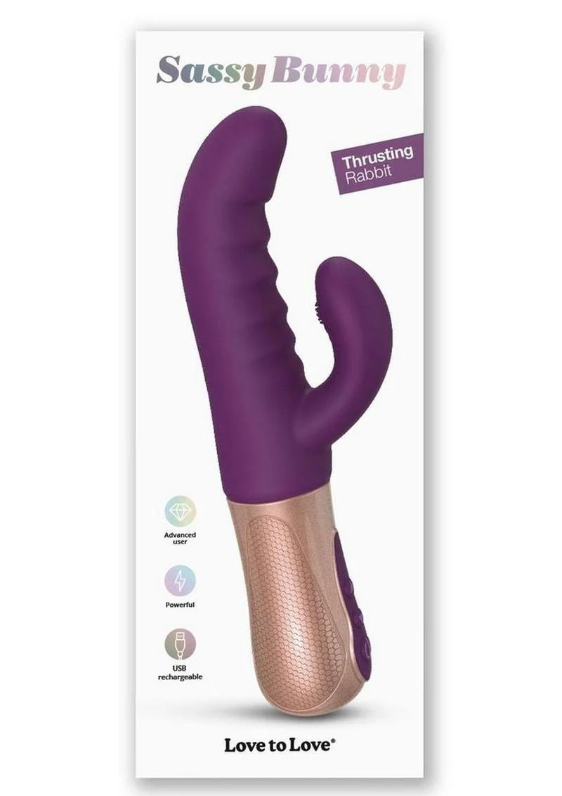 Sassy Bunny Thrusting Rabbit Dual-Motor Rechargeable Silicone Vibrator - Image 8
