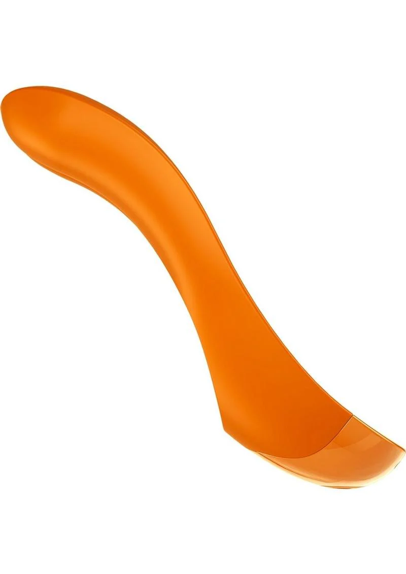 Satisfyer Candy Cane Rechargeable Orange Silicone Finger Vibrator - Image 3