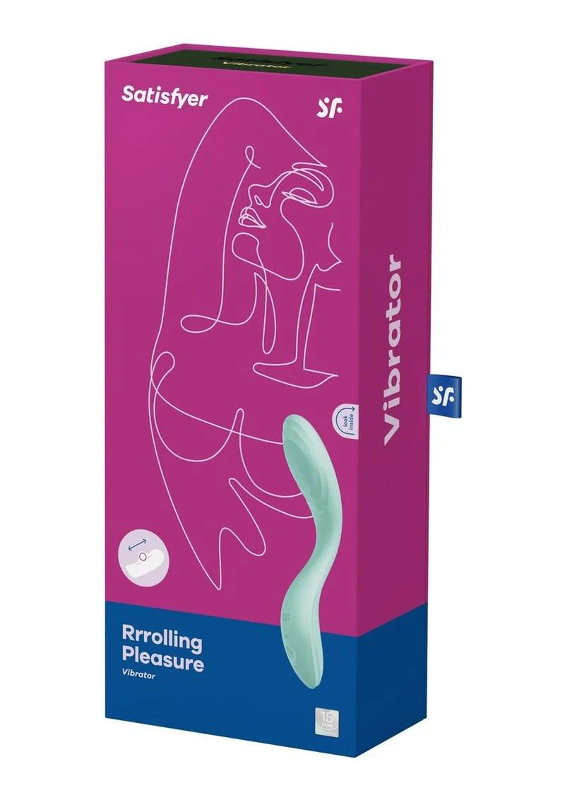 Satisfyer Rrrolling Pleasure Rechargeable Mint Silicone Vibrator - Image 7