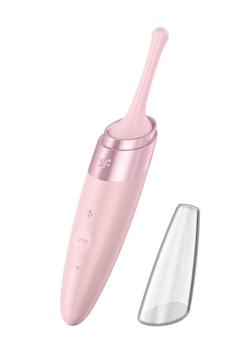 Satisfyer Twirling Delight Tip Vibrator Rechargeable Stimulator in Berry - Image 4